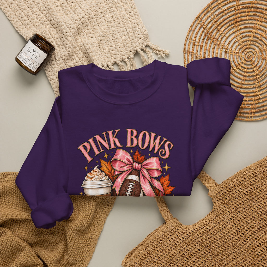 Pink Bows Pumpkin Fall Harvest Sweatshirt