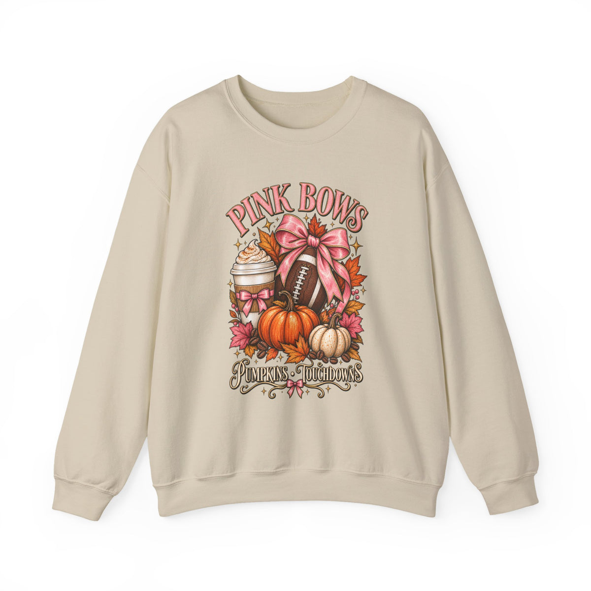 Pink Bows Pumpkin Fall Harvest Sweatshirt