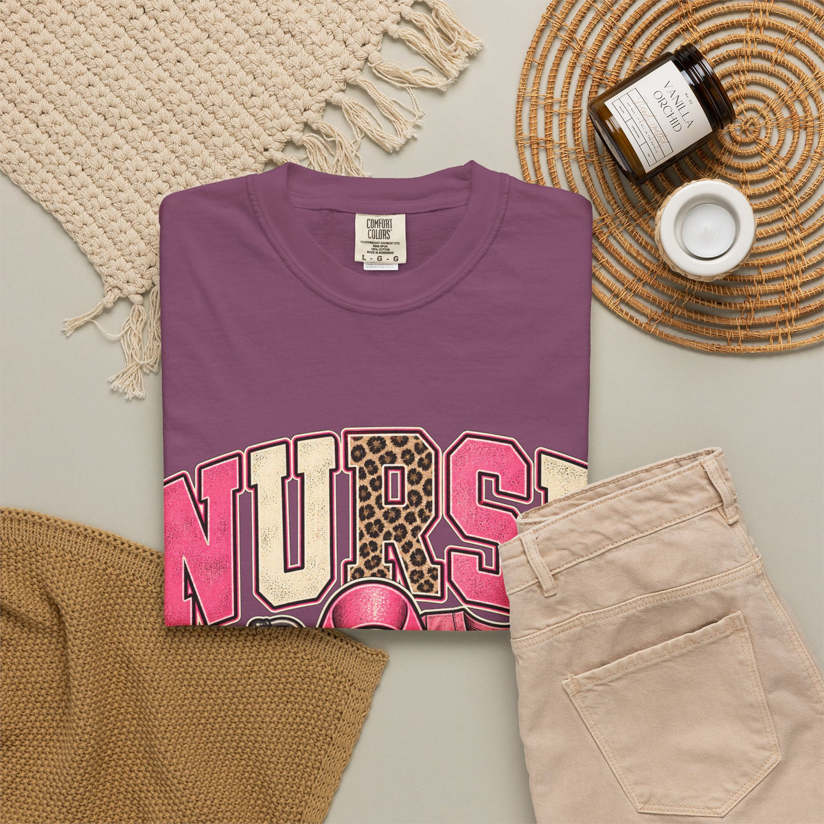 Nurse pink ribbon stethoscope scrub top T-Shirt | Breast Cancer Awareness