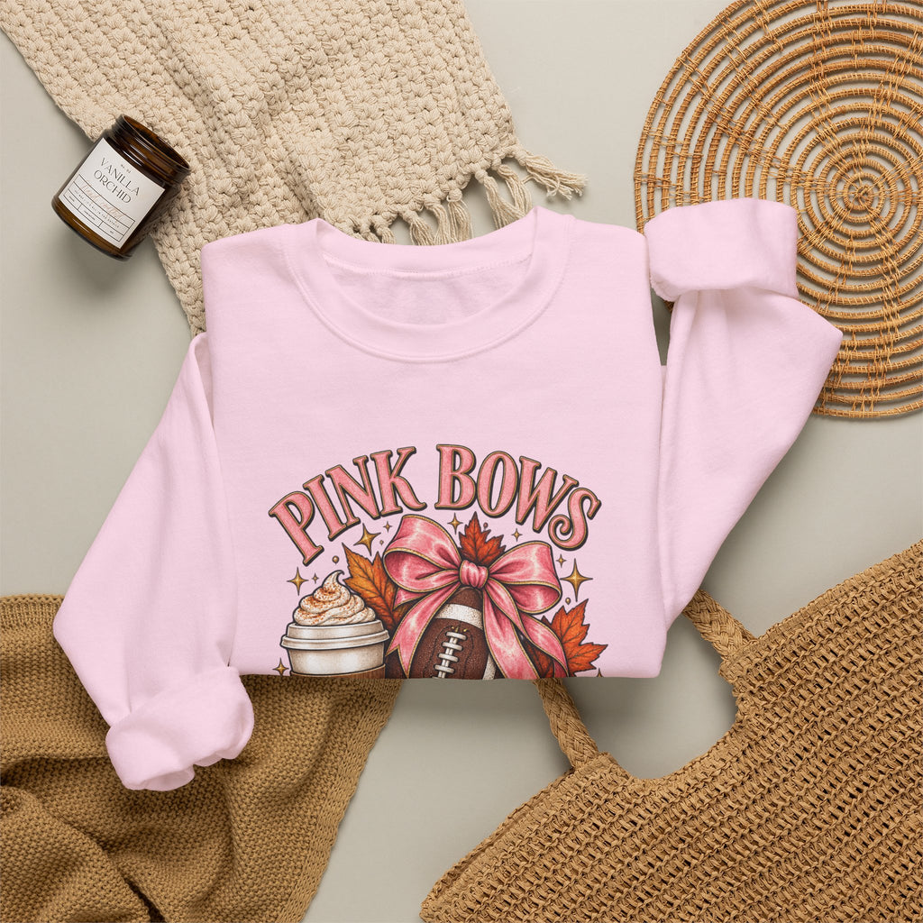Pink Bows Pumpkin Fall Harvest Sweatshirt