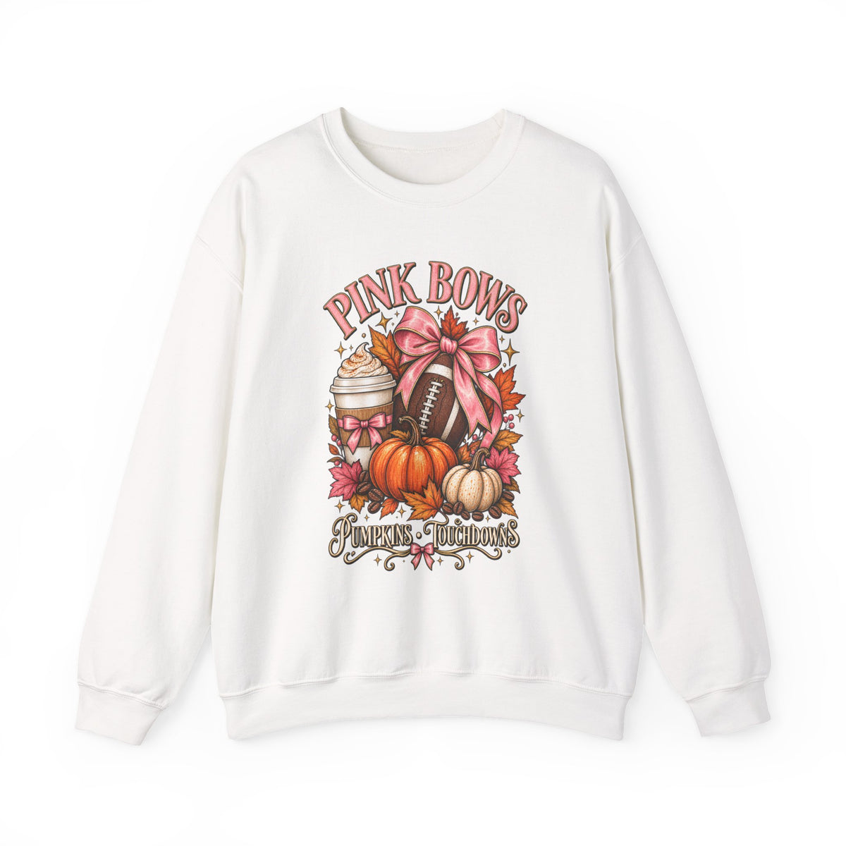 Pink Bows Pumpkin Fall Harvest Sweatshirt