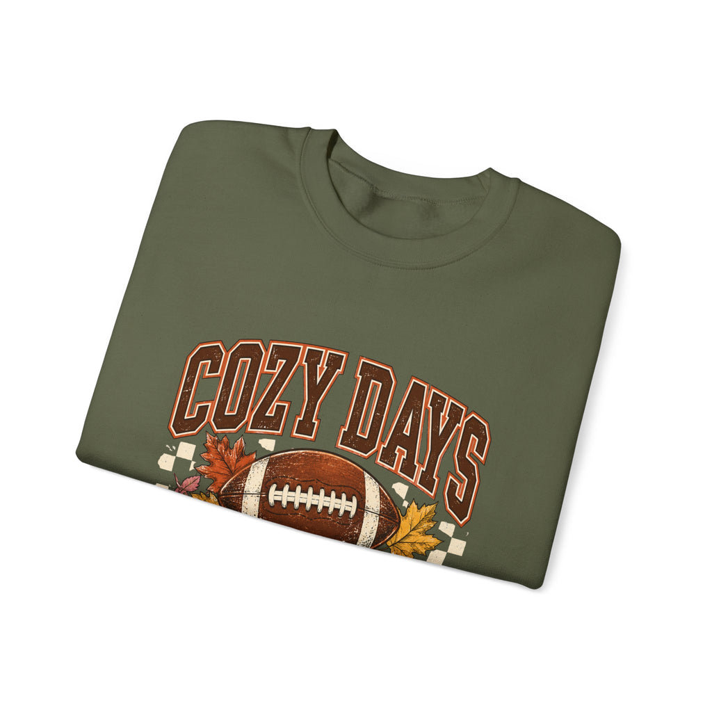 Antrezil Vintage Football with Autumn Leaves Sweatshirt | Cozy Tailgate Crewneck