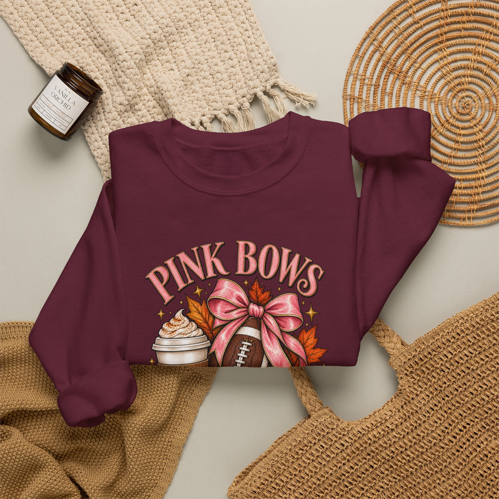 Pink Bows Pumpkin Fall Harvest Sweatshirt
