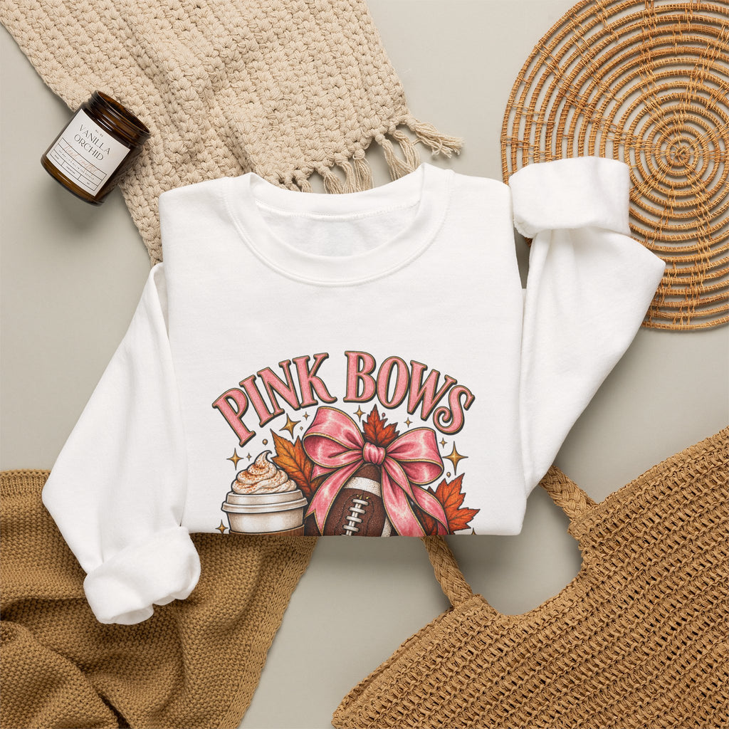 Pink Bows Pumpkin Fall Harvest Sweatshirt