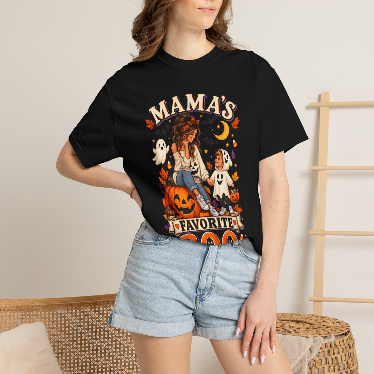 Mama’s Favorite Boo T-shirt | Halloween Mom Pumpkin Ghosts