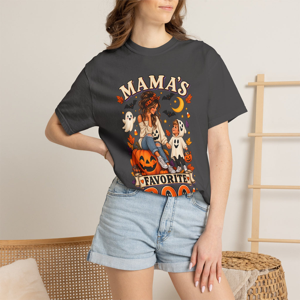 Mama’s Favorite Boo T-shirt | Halloween Mom Pumpkin Ghosts