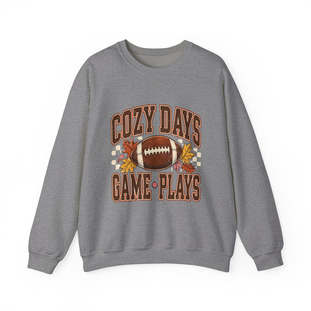 Antrezil Vintage Football with Autumn Leaves Sweatshirt | Cozy Tailgate Crewneck