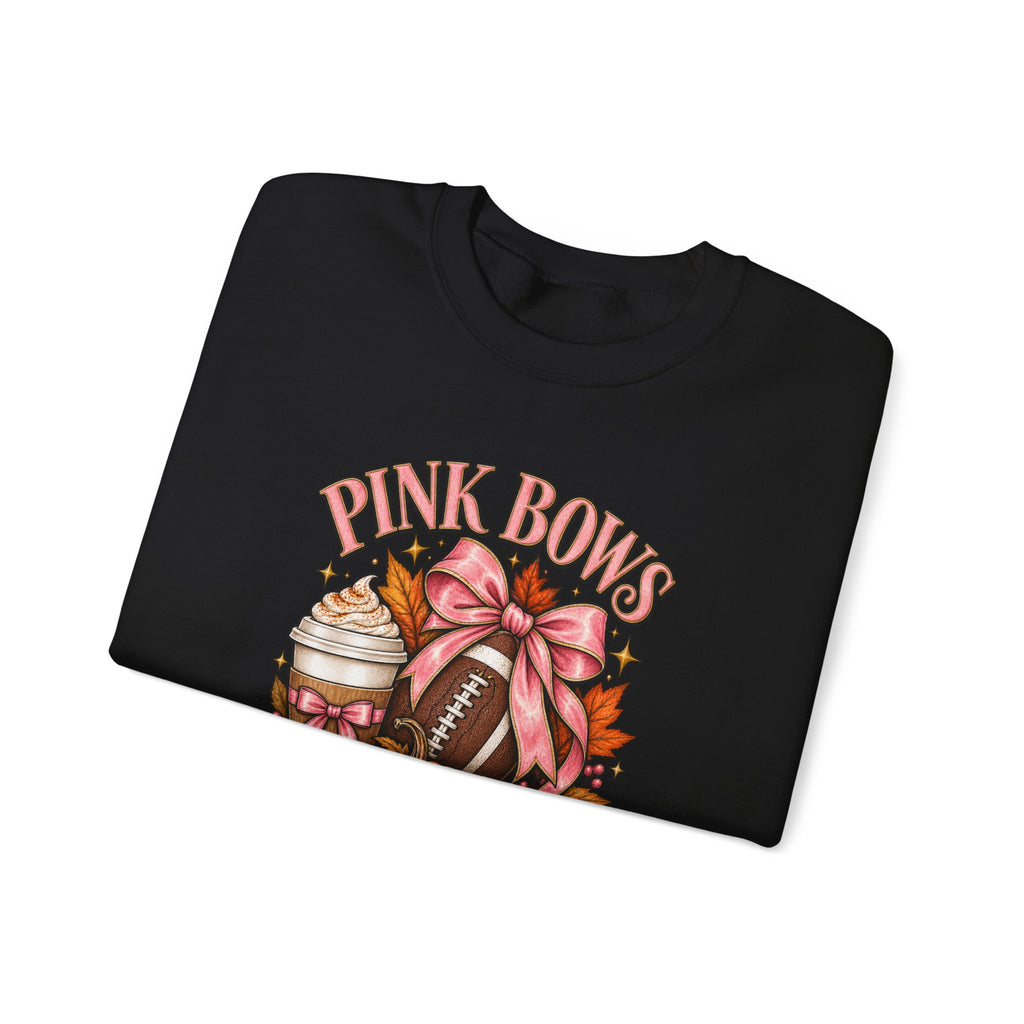 Pink Bows Pumpkin Fall Harvest Sweatshirt
