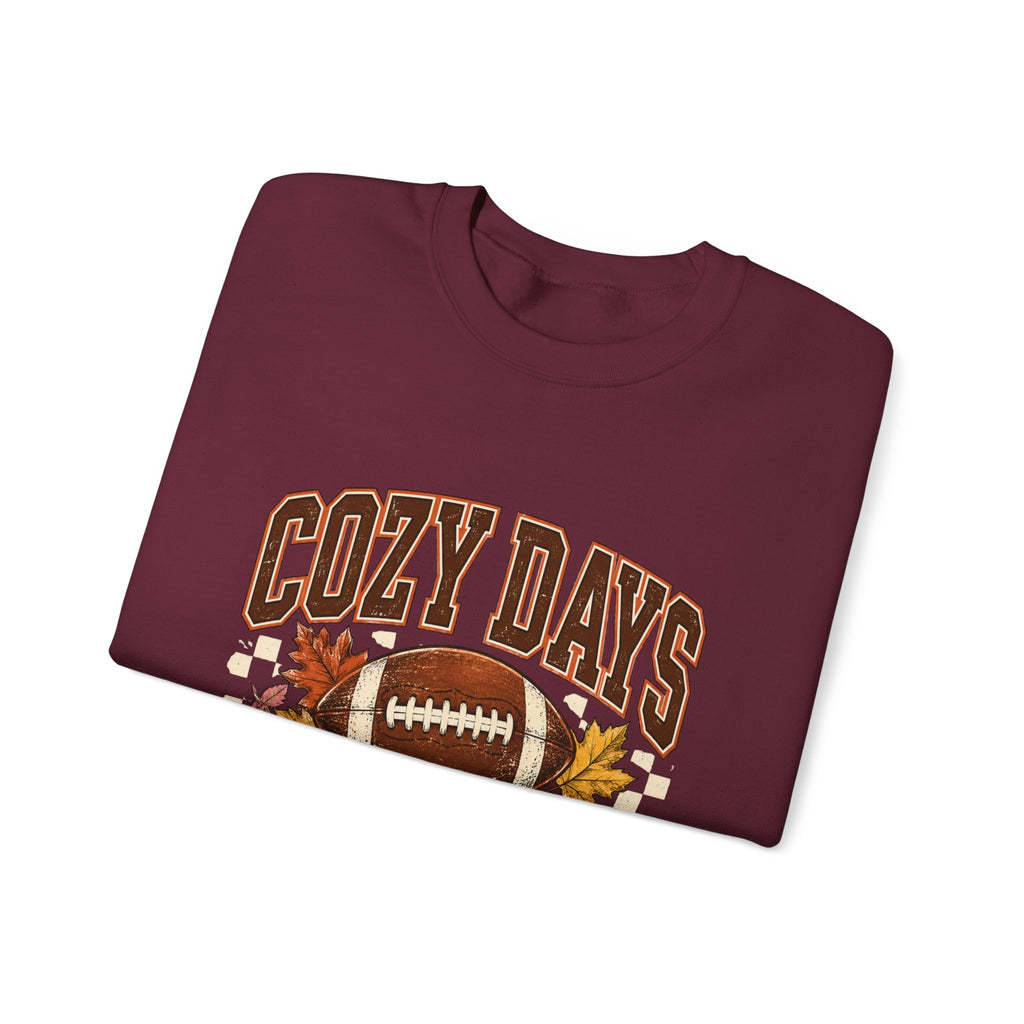 Antrezil Vintage Football with Autumn Leaves Sweatshirt | Cozy Tailgate Crewneck