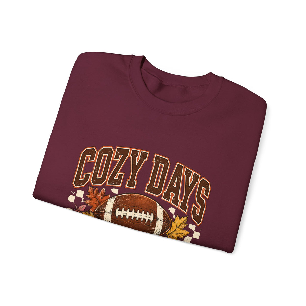Antrezil Vintage Football with Autumn Leaves Sweatshirt | Cozy Tailgate Crewneck