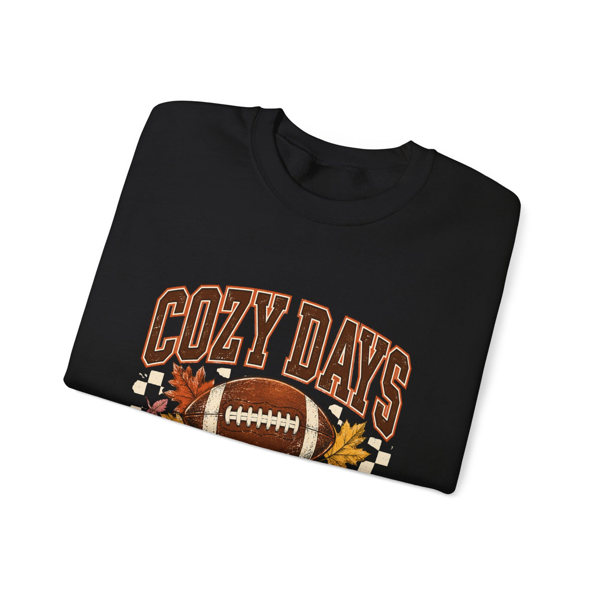Antrezil Vintage Football with Autumn Leaves Sweatshirt | Cozy Tailgate Crewneck