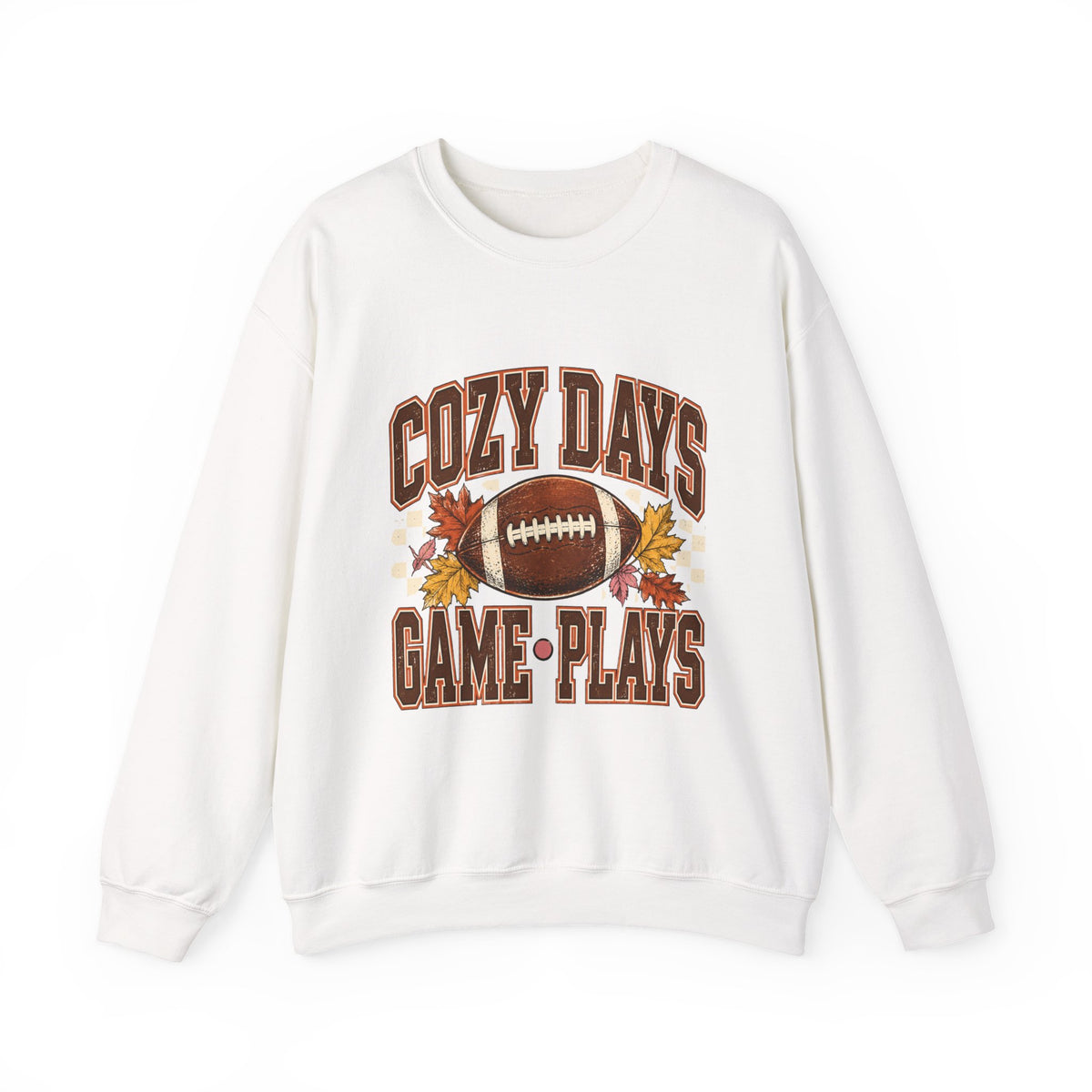 Antrezil Vintage Football with Autumn Leaves Sweatshirt | Cozy Tailgate Crewneck