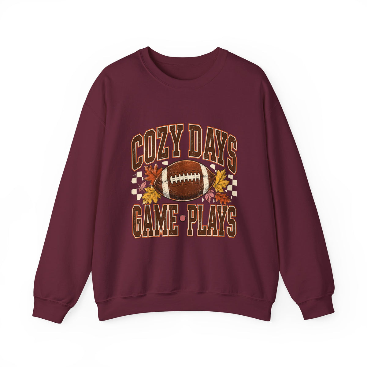 Antrezil Vintage Football with Autumn Leaves Sweatshirt | Cozy Tailgate Crewneck