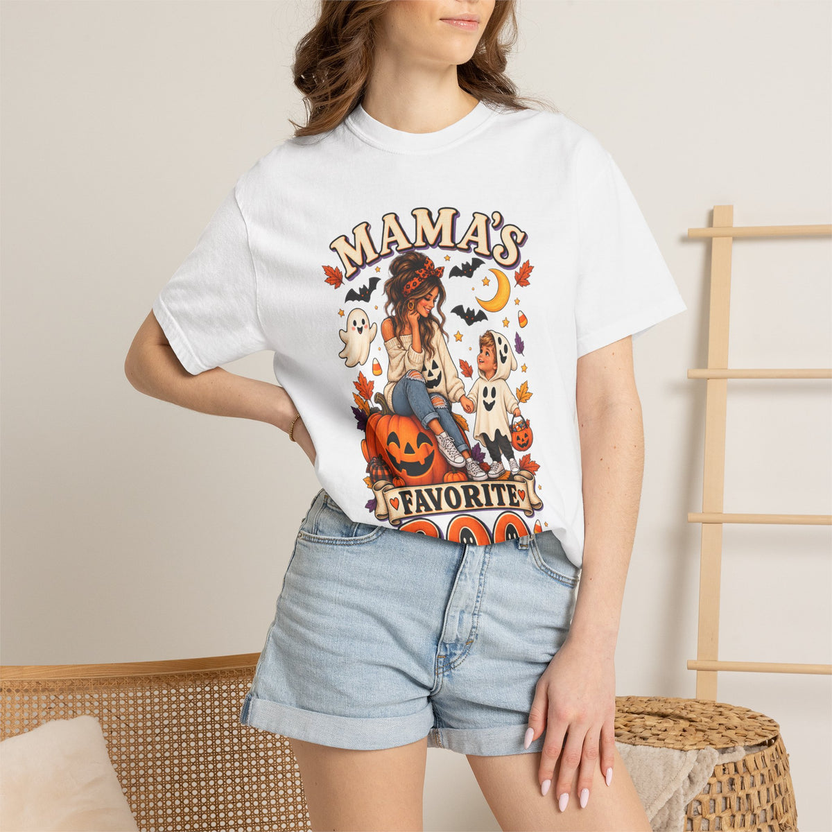 Mama’s Favorite Boo T-shirt | Halloween Mom Pumpkin Ghosts