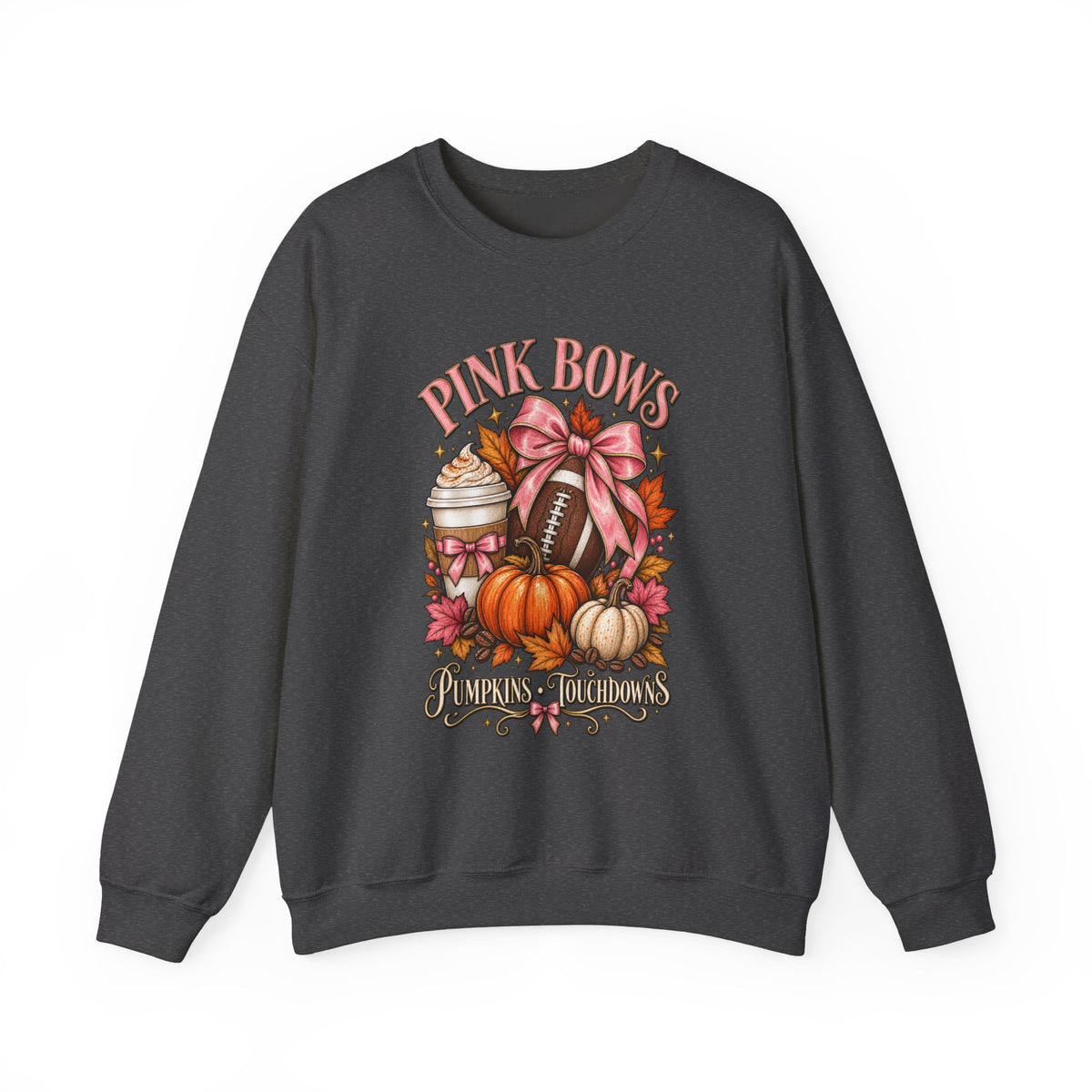 Pink Bows Pumpkin Fall Harvest Sweatshirt