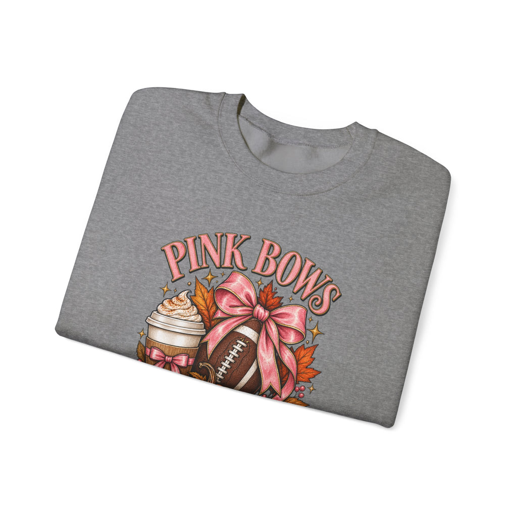 Pink Bows Pumpkin Fall Harvest Sweatshirt