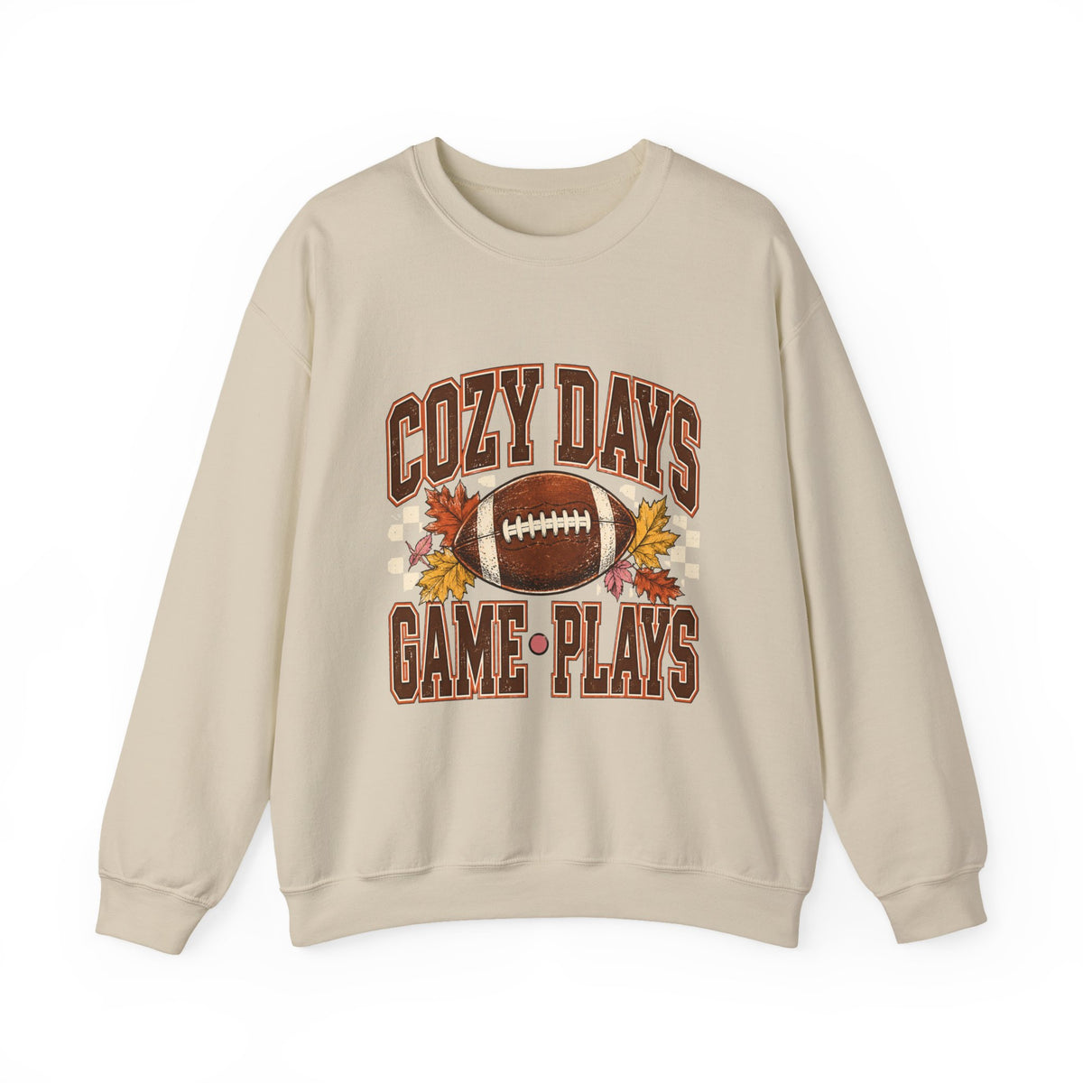 Antrezil Vintage Football with Autumn Leaves Sweatshirt | Cozy Tailgate Crewneck