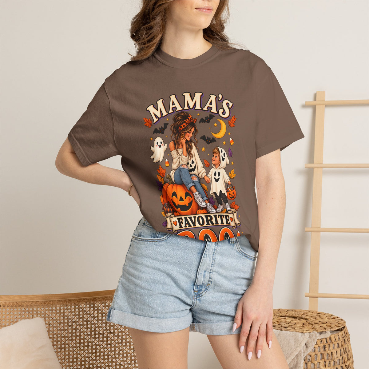 Mama’s Favorite Boo T-shirt | Halloween Mom Pumpkin Ghosts