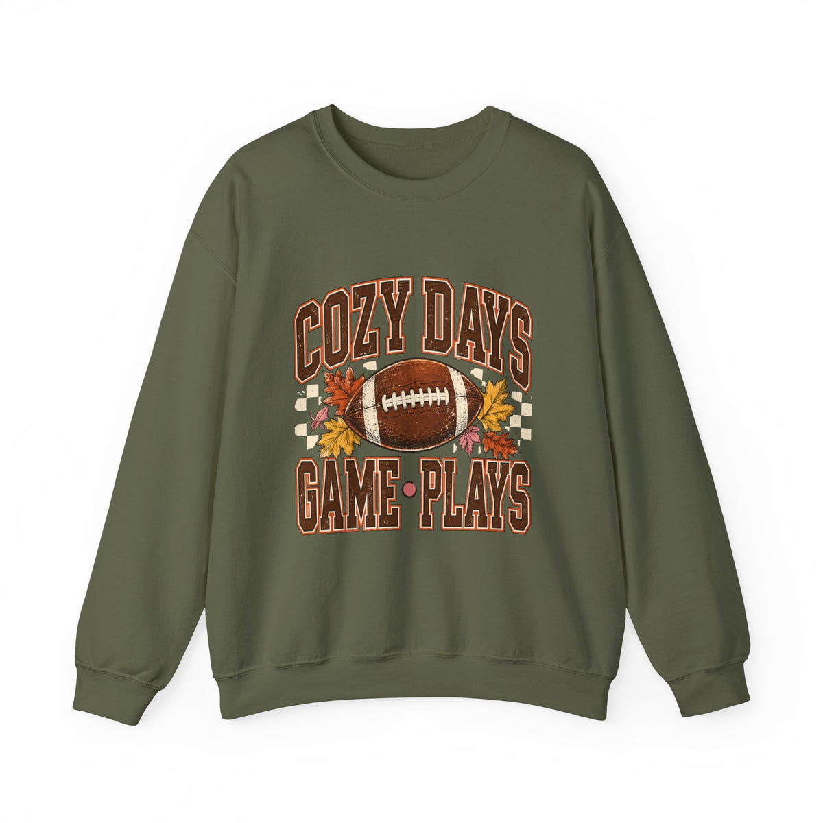 Antrezil Vintage Football with Autumn Leaves Sweatshirt | Cozy Tailgate Crewneck