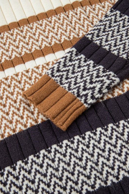 Avery Ribbed Trim Slim Sweater