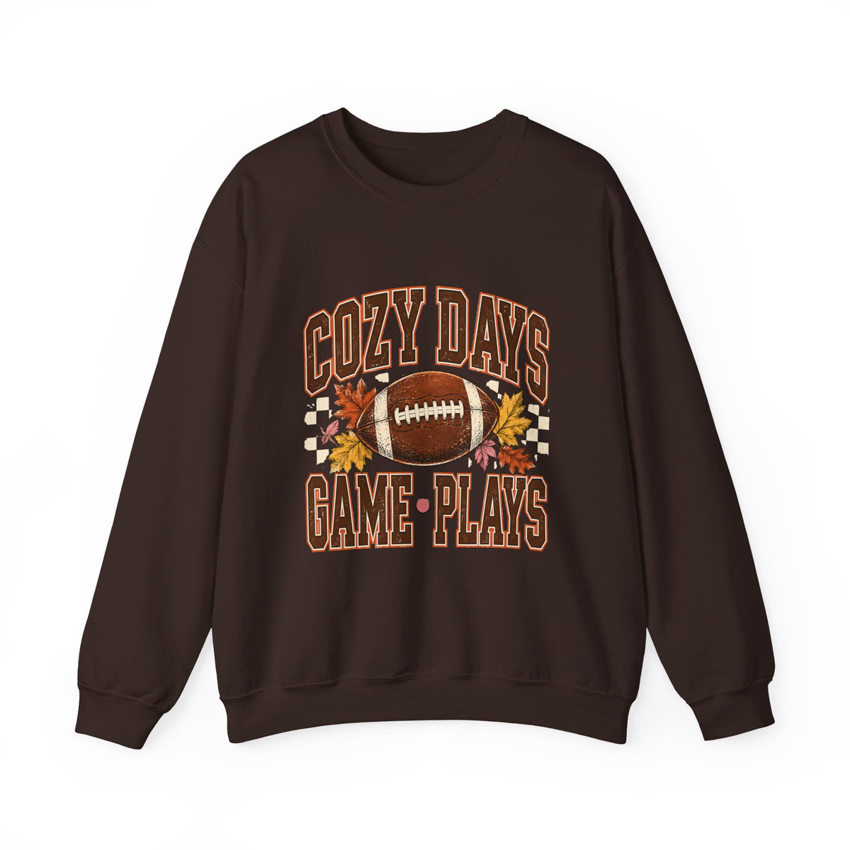 Antrezil Vintage Football with Autumn Leaves Sweatshirt | Cozy Tailgate Crewneck