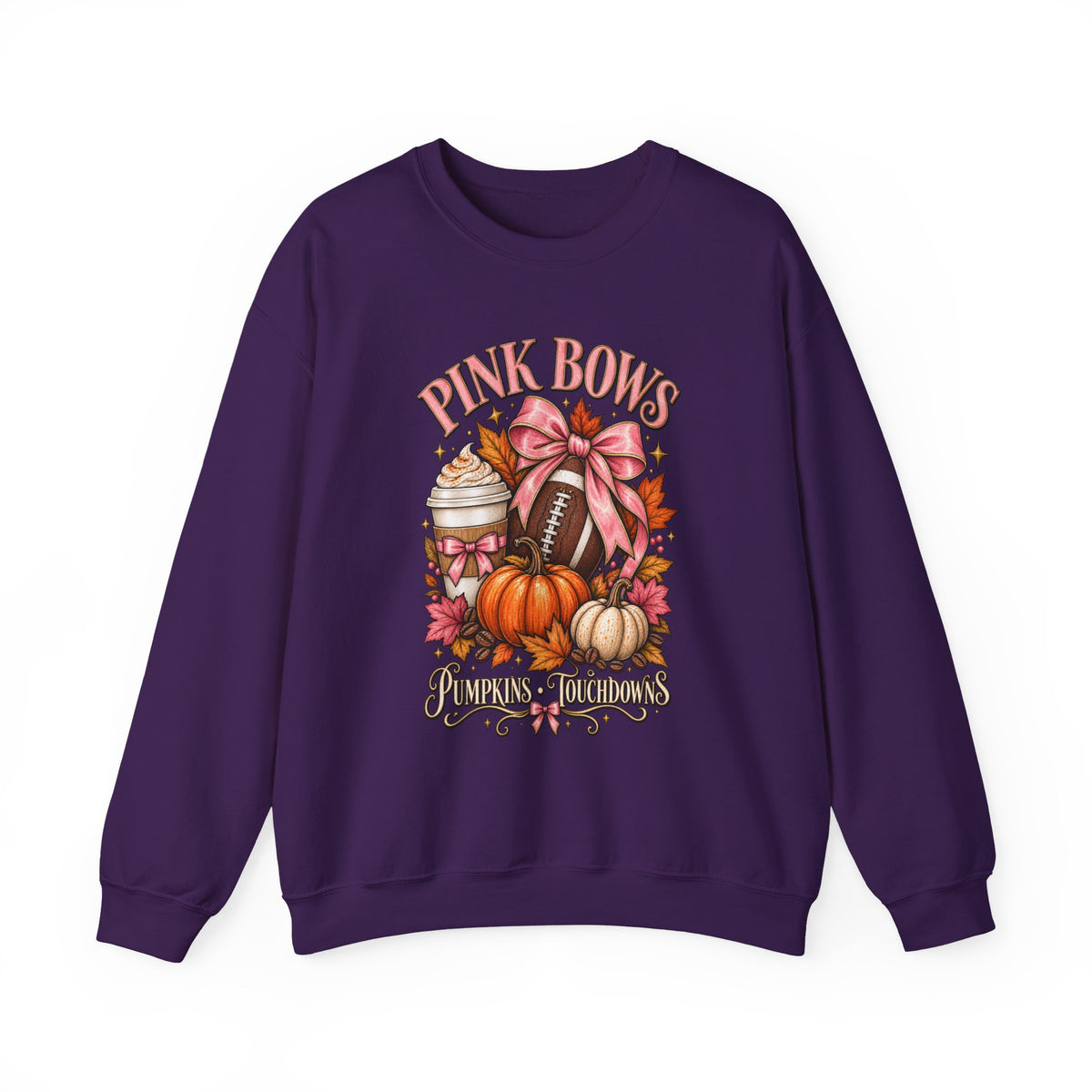 Pink Bows Pumpkin Fall Harvest Sweatshirt