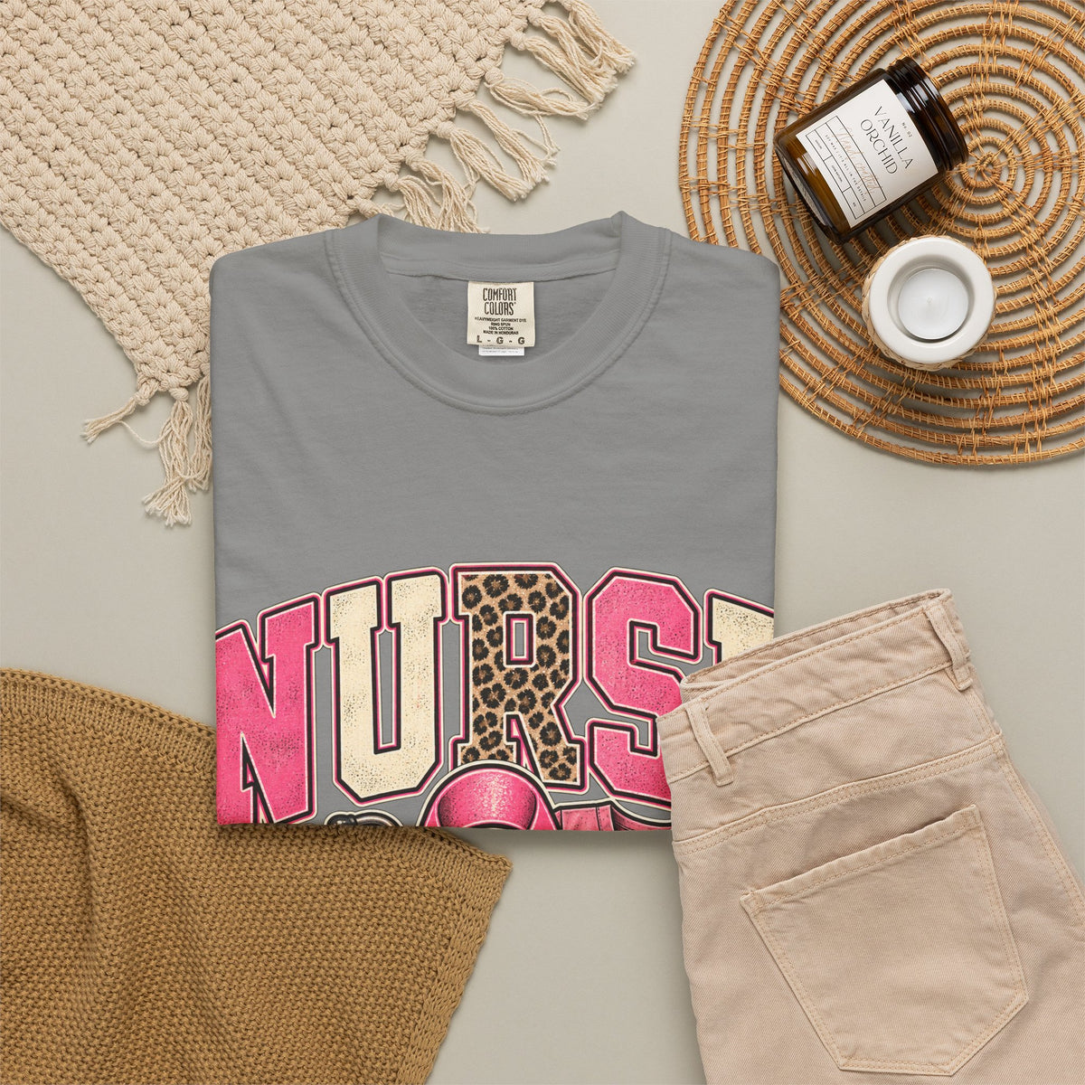 Nurse pink ribbon stethoscope scrub top T-Shirt | Breast Cancer Awareness