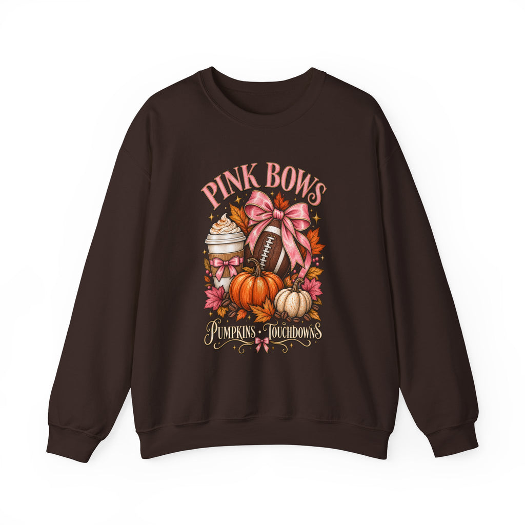 Pink Bows Pumpkin Fall Harvest Sweatshirt
