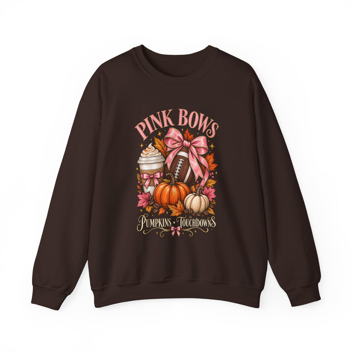 Pink Bows Pumpkin Fall Harvest Sweatshirt