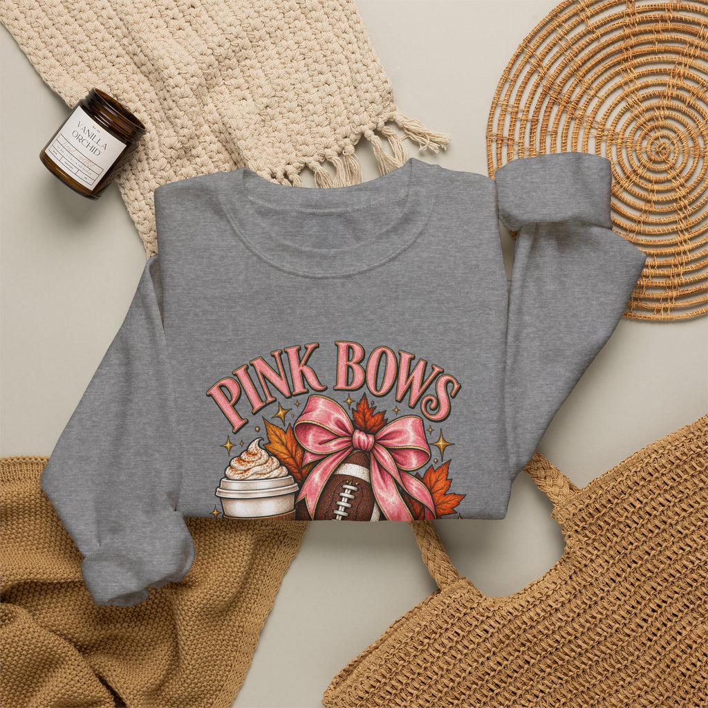 Pink Bows Pumpkin Fall Harvest Sweatshirt