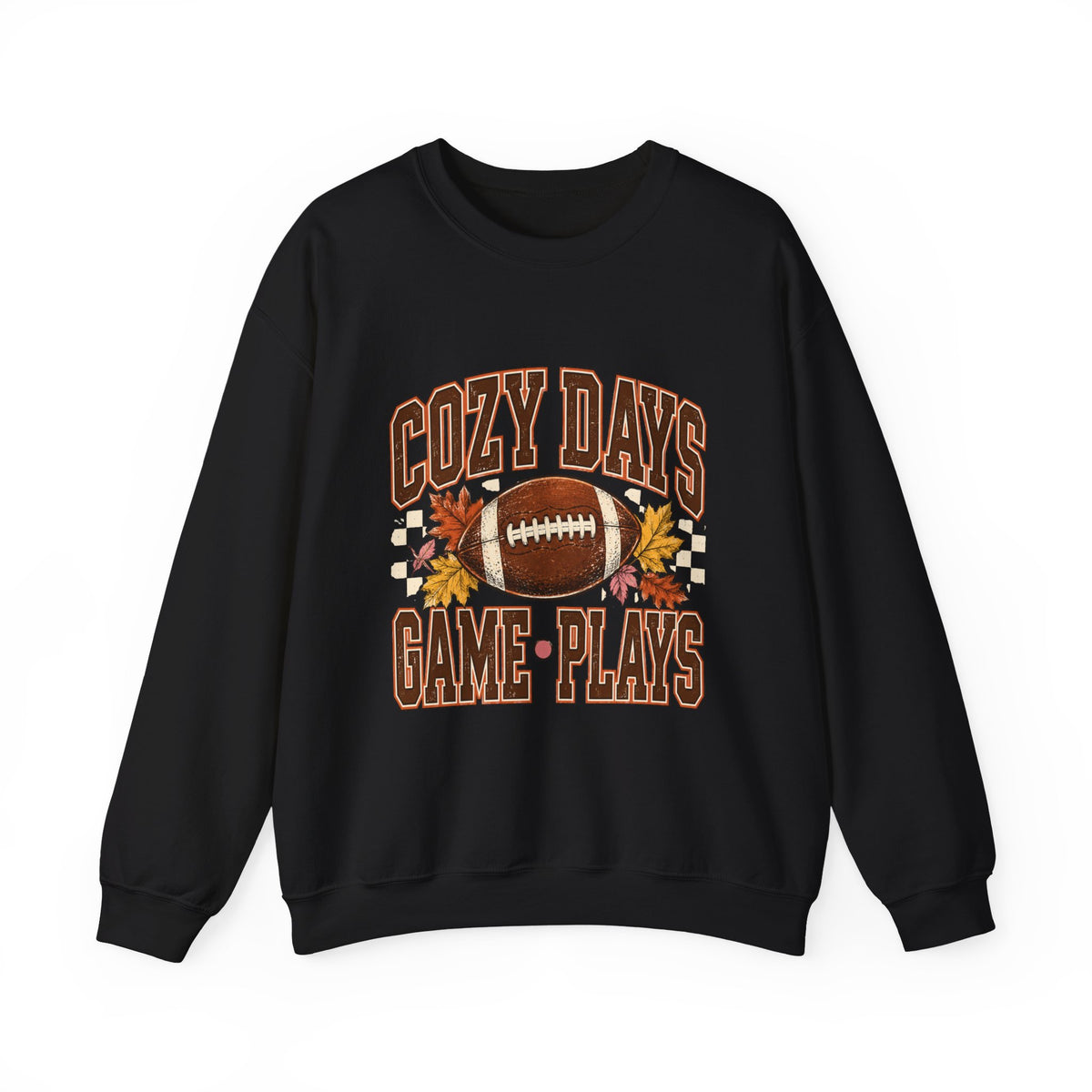 Antrezil Vintage Football with Autumn Leaves Sweatshirt | Cozy Tailgate Crewneck