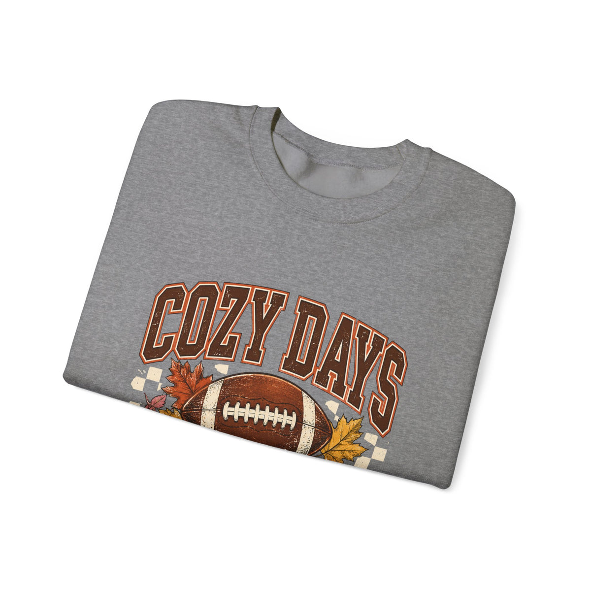 Antrezil Vintage Football with Autumn Leaves Sweatshirt | Cozy Tailgate Crewneck