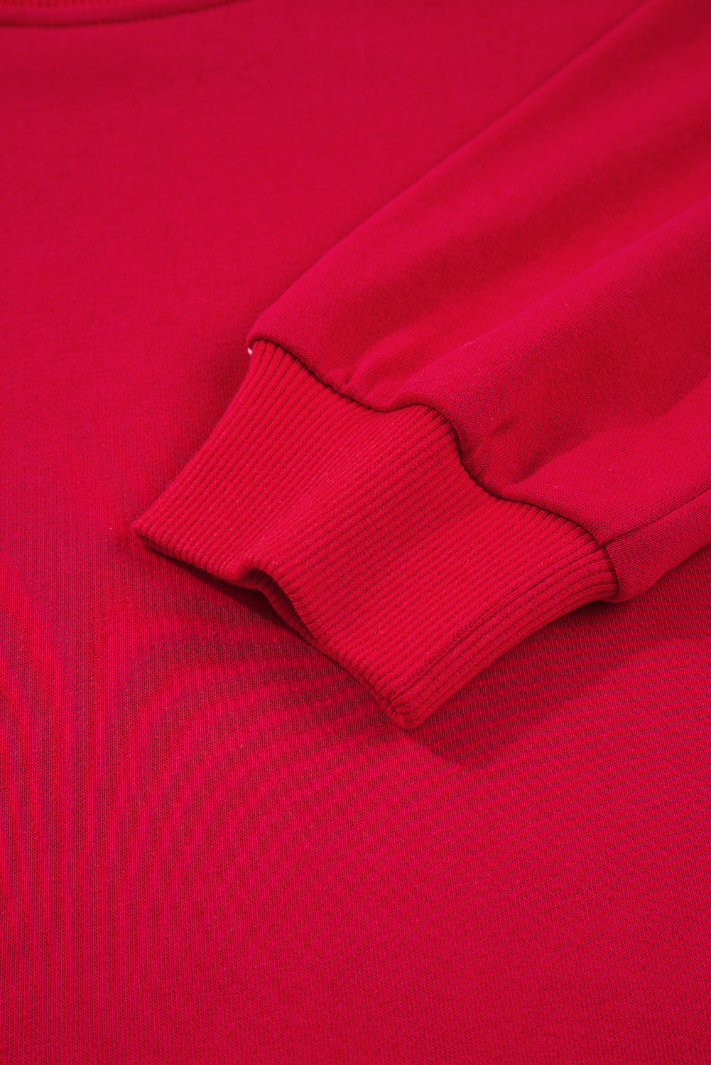 Fiery Red Varsity Striped Detail Cropped Pullover Wide Leg Pants 2pcs Outfit