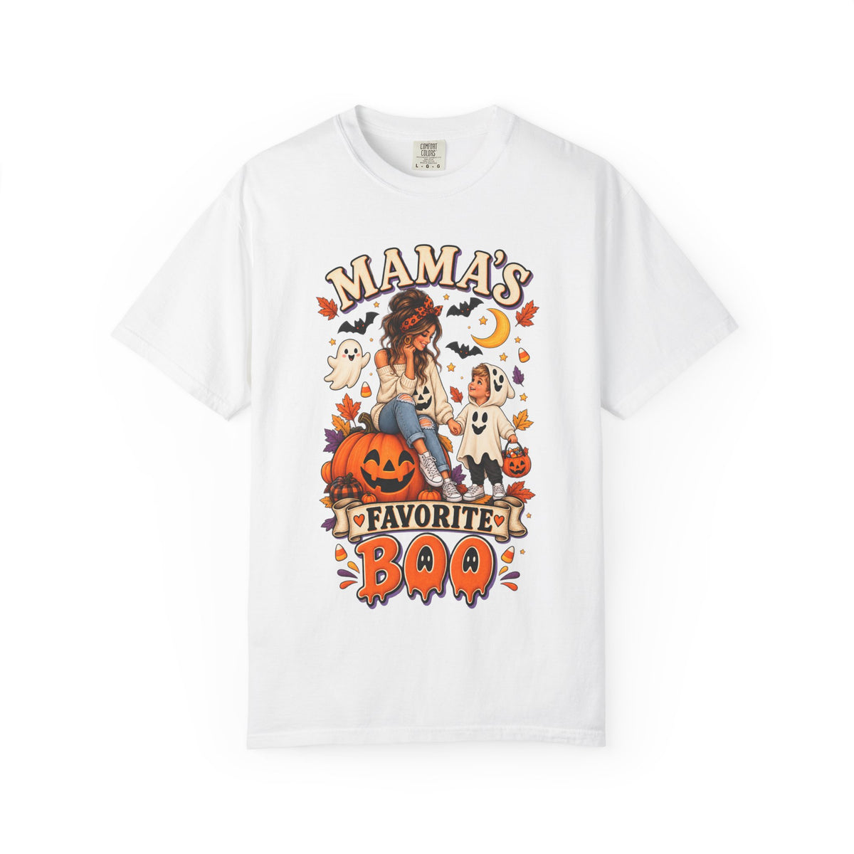 Mama’s Favorite Boo T-shirt | Halloween Mom Pumpkin Ghosts