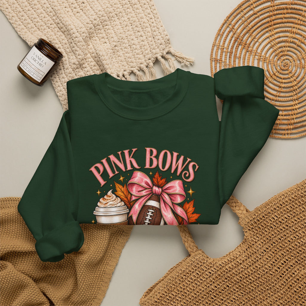 Pink Bows Pumpkin Fall Harvest Sweatshirt