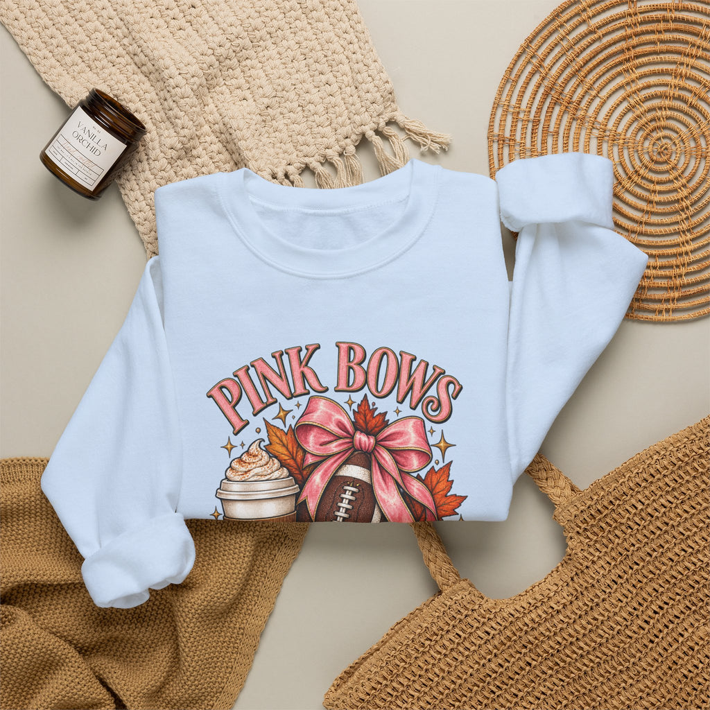 Pink Bows Pumpkin Fall Harvest Sweatshirt