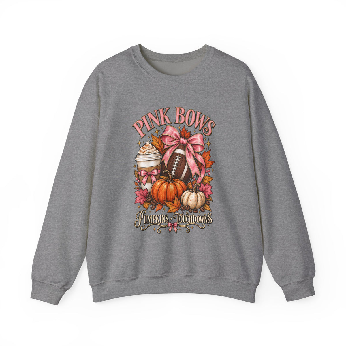 Pink Bows Pumpkin Fall Harvest Sweatshirt