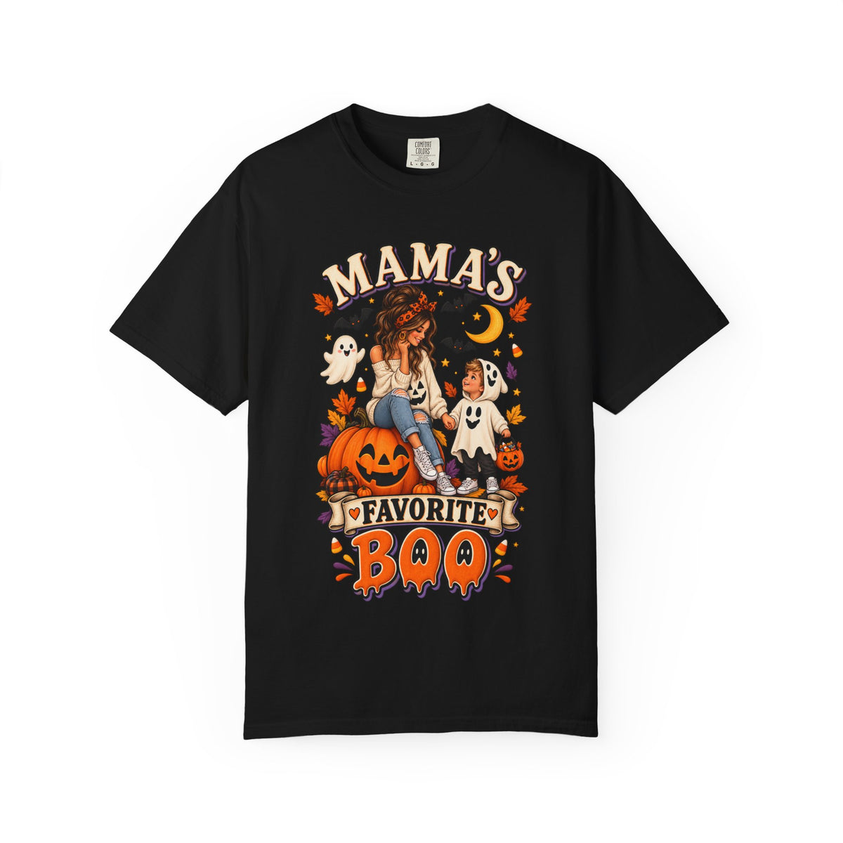 Mama’s Favorite Boo T-shirt | Halloween Mom Pumpkin Ghosts