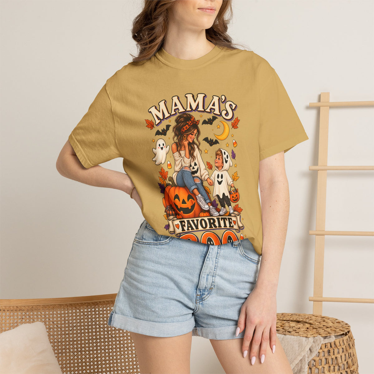 Mama’s Favorite Boo T-shirt | Halloween Mom Pumpkin Ghosts