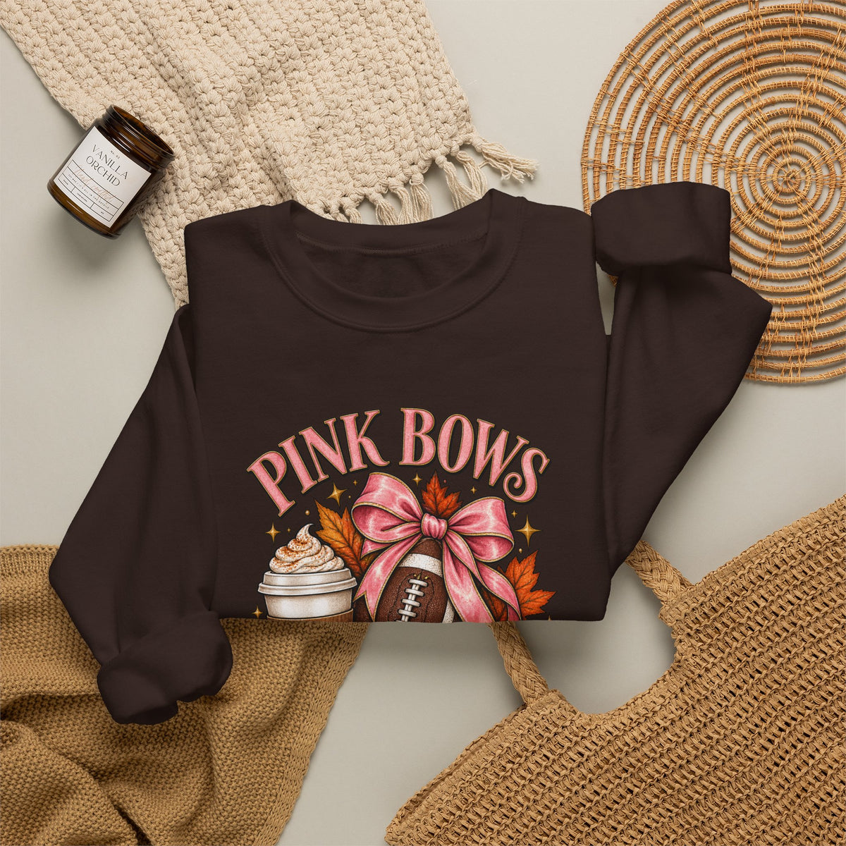 Pink Bows Pumpkin Fall Harvest Sweatshirt