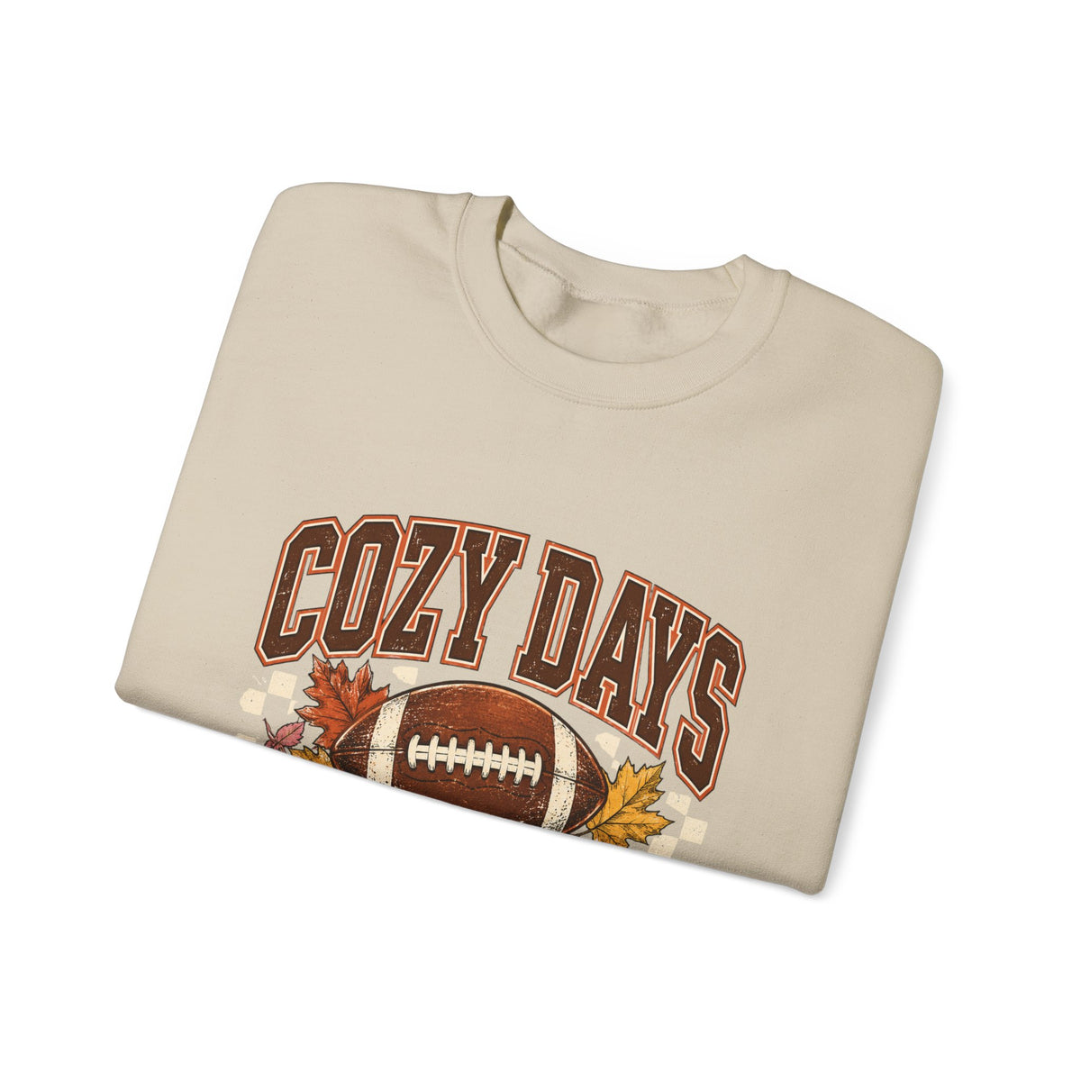 Antrezil Vintage Football with Autumn Leaves Sweatshirt | Cozy Tailgate Crewneck