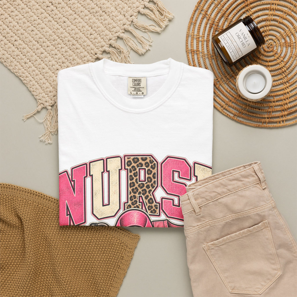 Nurse pink ribbon stethoscope scrub top T-Shirt | Breast Cancer Awareness