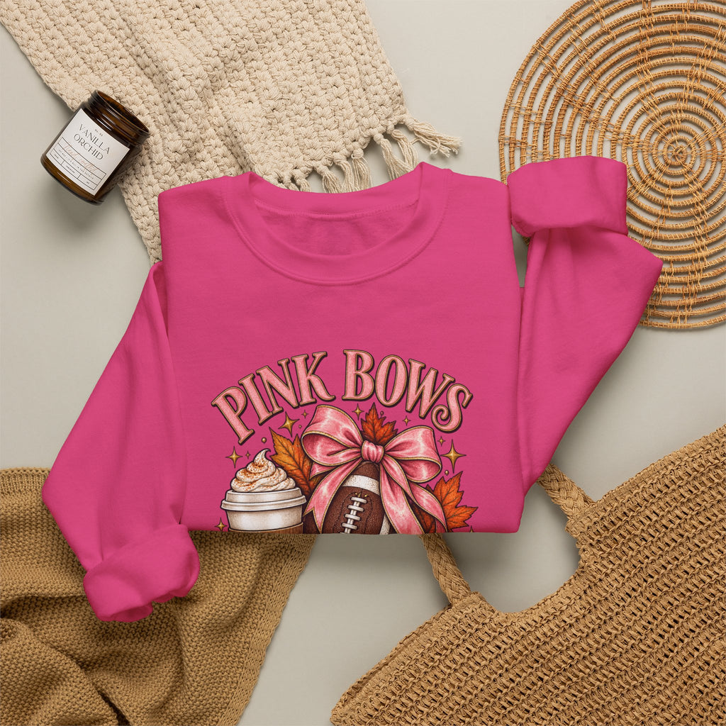 Pink Bows Pumpkin Fall Harvest Sweatshirt