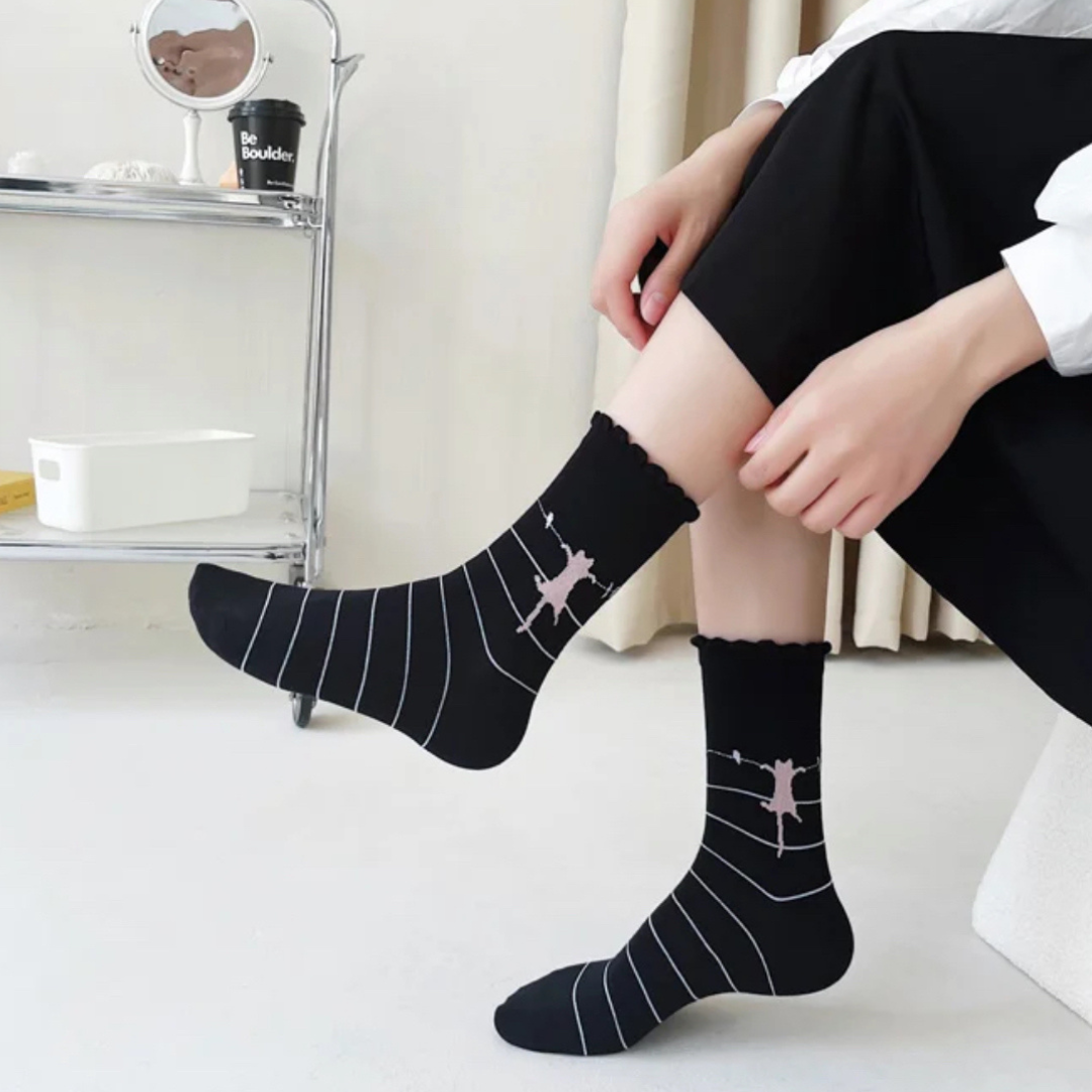 Cat Socks – 5 Pair Women’s Cute Animal Socks,Funny Socks, Cat Lover,Soft Cotton, Halloween,Gift for Girls & Teens