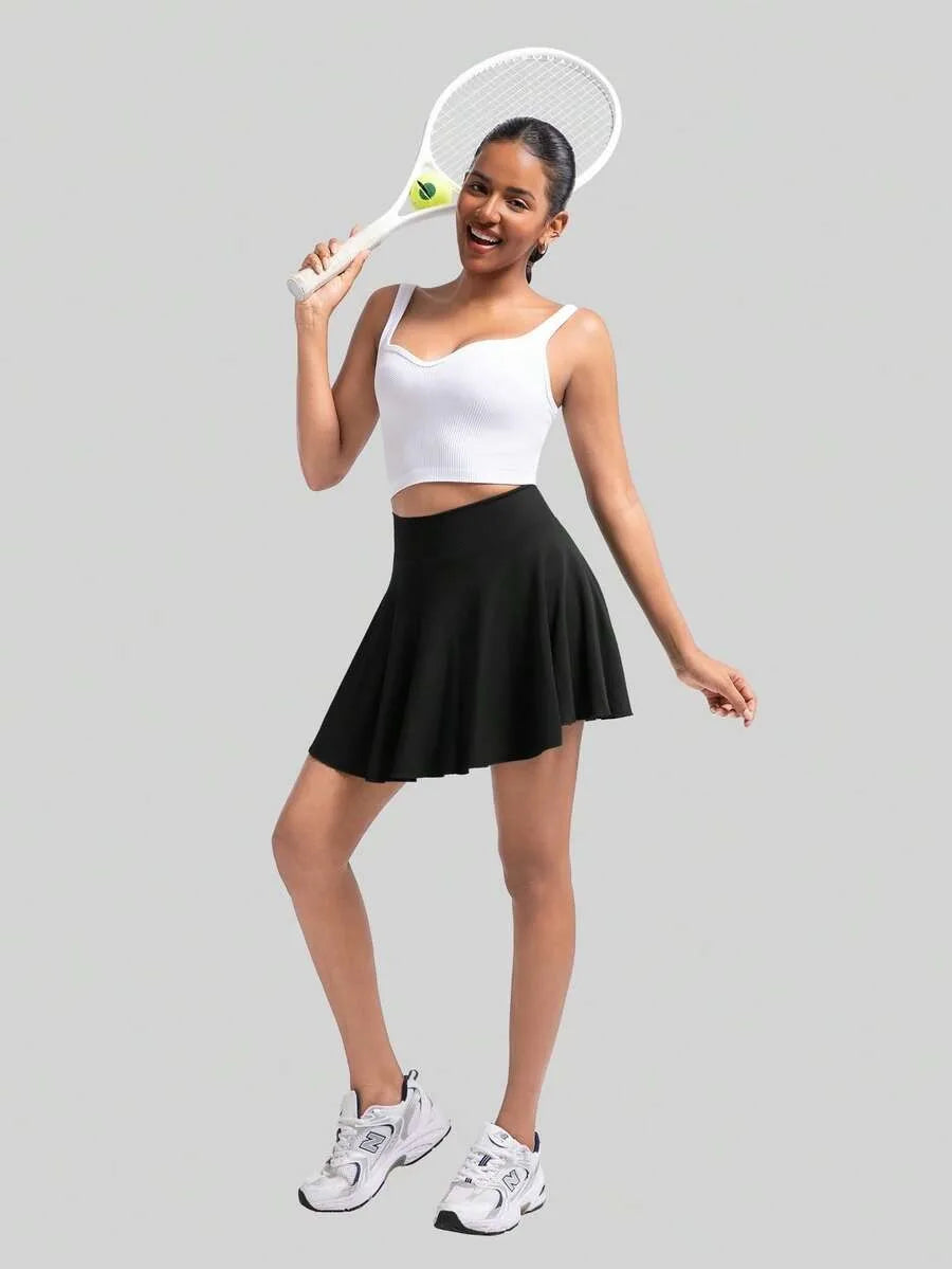 Women's High Waist Tennis Skirt, Women's Sports Skirt and Pants for Tennis and Sports