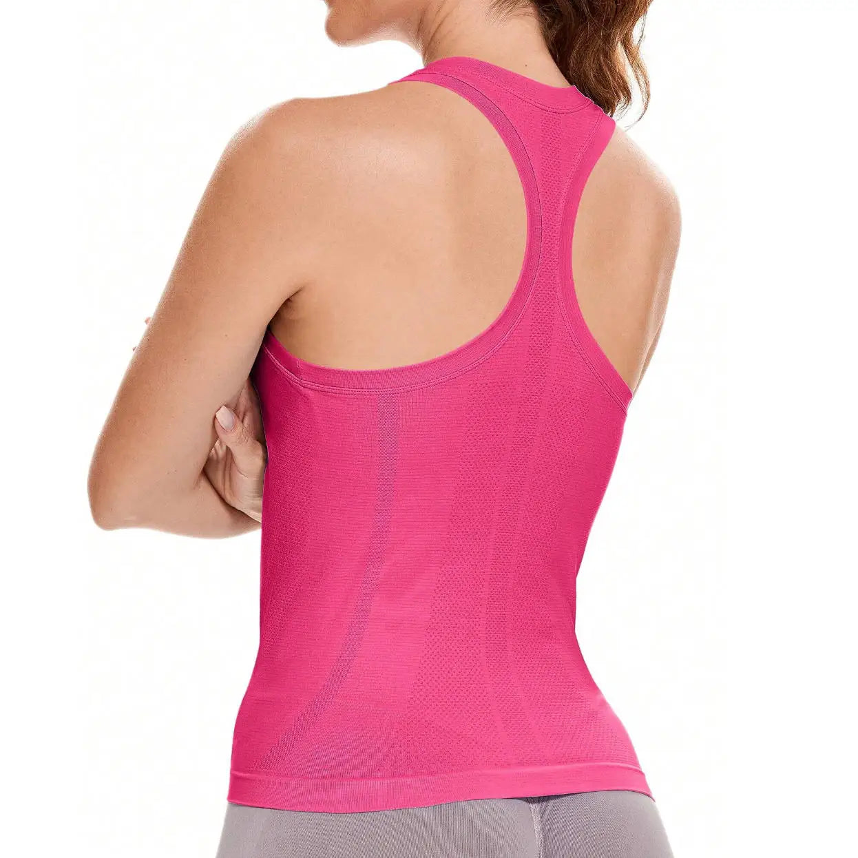 Women's Breathable Lightweight Sleeveless Workout Tank Tops Seamless Racerback Gym Athletic Yoga Shirts