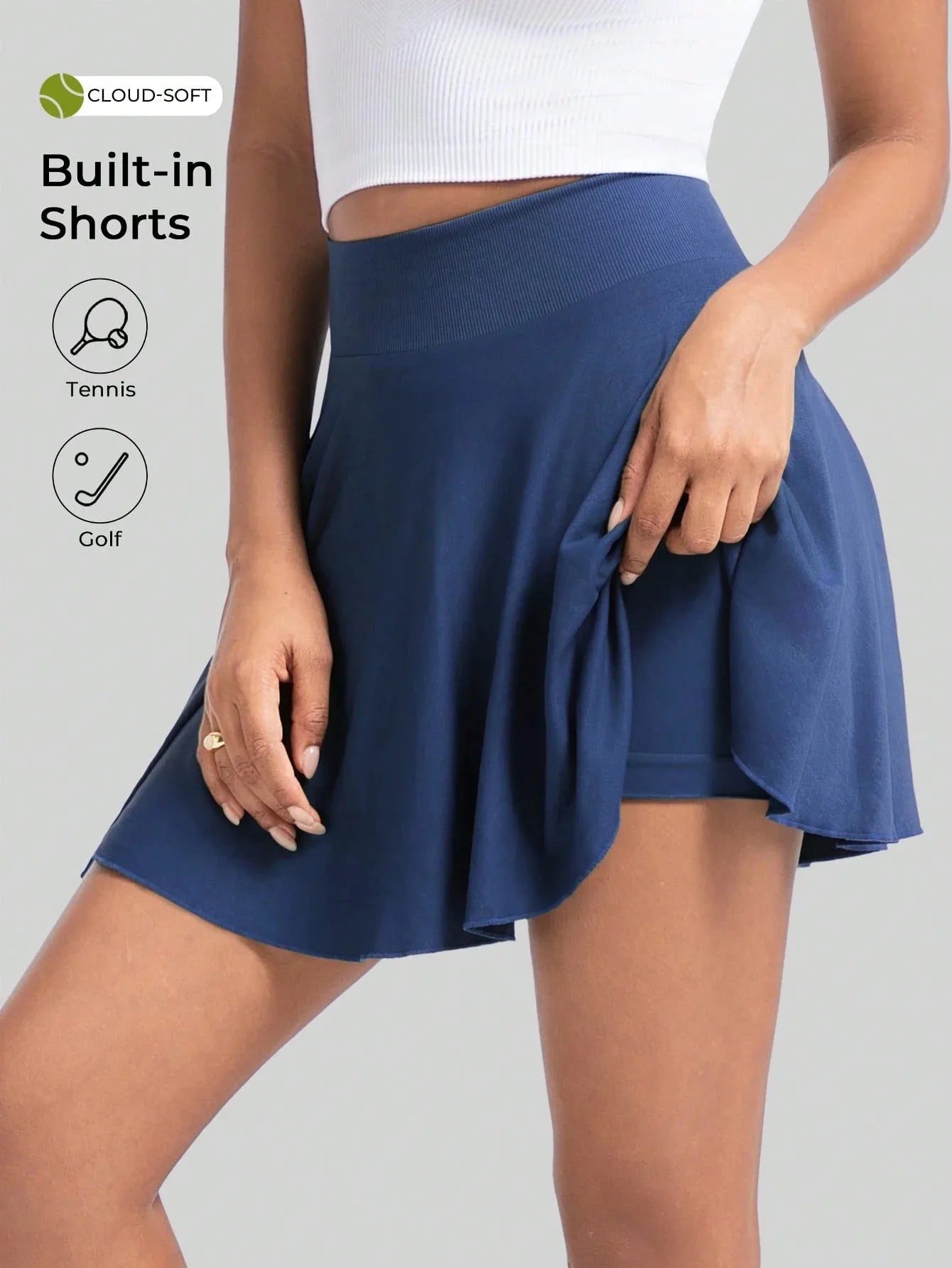 Women's High Waist Tennis Skirt, Women's Sports Skirt and Pants for Tennis and Sports