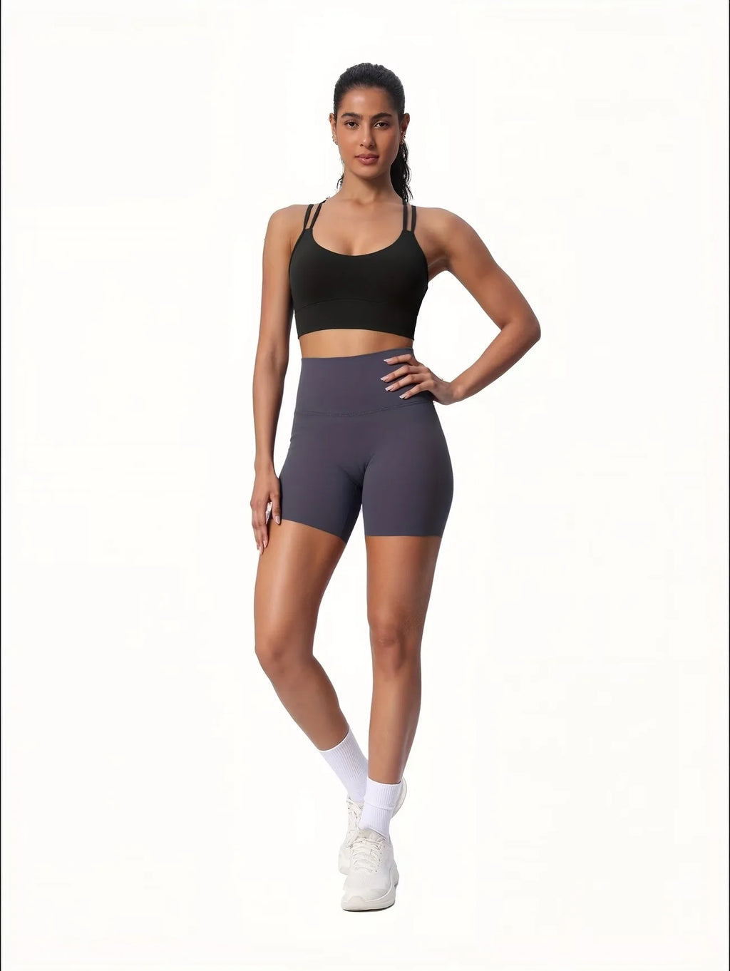 Women's Strappy Sports Bras Fitness Workout Padded Yoga Top Criss Cross Back Cami