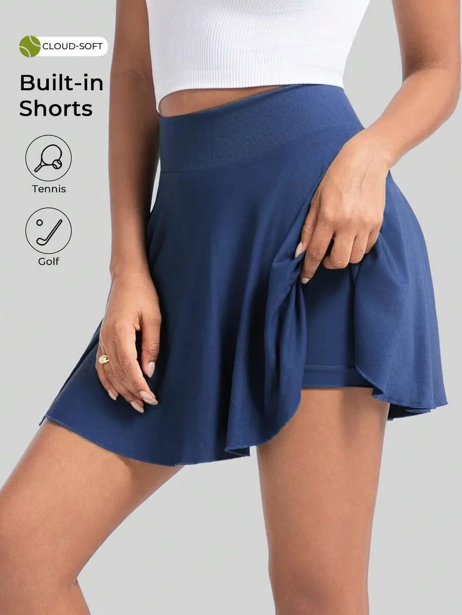 Women's High Waist Tennis Skirt, Women's Sports Skirt and Pants for Tennis and Sports