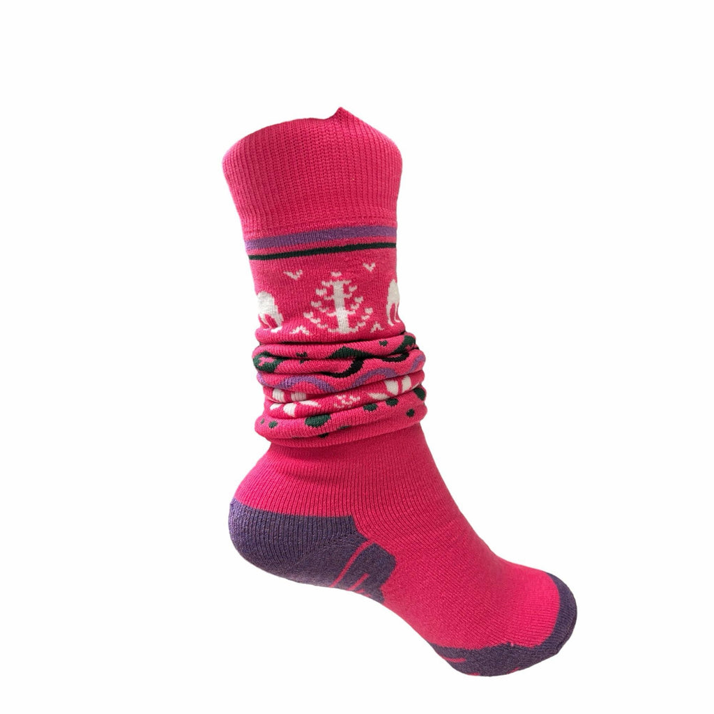 ANTREZIL Wool Pink Socks, Thick Sock, Outdoor Sports Socks Snowboarding, Breathable, Sustainable, Sweat-Absorbent, Warmth and Comfort.